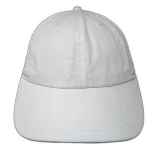Gelante Slideback Baseball Cap White One Size Adjustable Vented Holes Blank